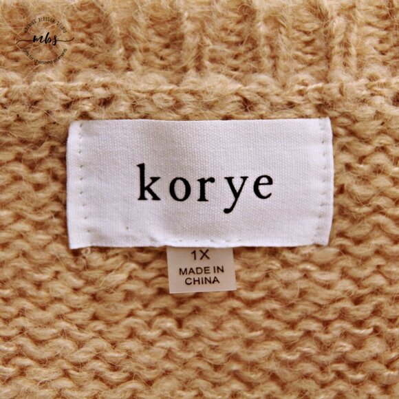 NWOT Korye Aztec Crew Neck Cable Knit Sweater Multicolors Women 1X - Picture 7 of 8